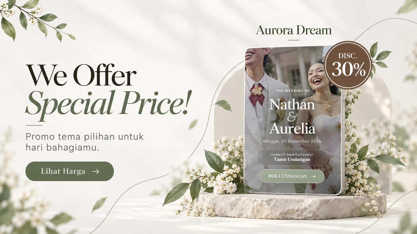 Marrycene wedding banner